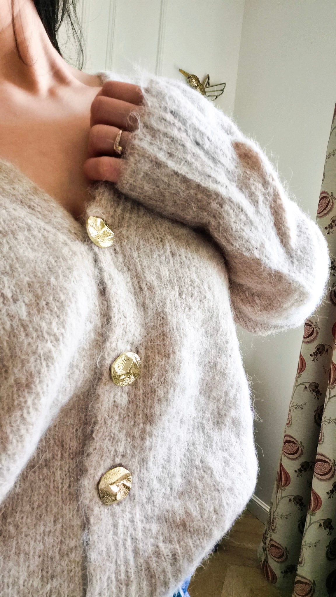 Gracey taupe - Cardigan uni