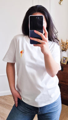 Ice ivoire - T-shirt brodé