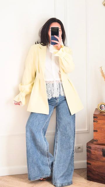 Viktoria vanille - Blazer cintré