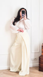 Laure vanille - Pantalon ample